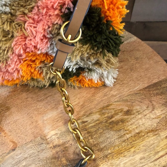 NWT Tory Burch Multicolored Sadie Rug Bag - Picture 7 of 14